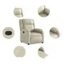 Sillón reclinable de cuero sintético crema | Foru.es | Tu tienda online para hogar, jardín y más Foro24.es