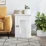 Jaula para perros madera de ingeniería blanco 45x62x59 cm de , Casetas para perros - Ref: Foro24-838309, Precio: 75,17 €, Des...