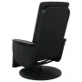 Sillón reclinable masaje con reposapiés cuero sintético negro de , Sillones - Ref: Foro24-356517, Precio: 255,75 €, Descuento...