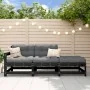 Juego de muebles de jardín 3 pzas madera maciza de pino negro | Foru.es | Tu tienda online para hogar, jardín y más Foro24.es