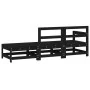 Juego de muebles de jardín 3 pzas madera maciza de pino negro | Foru.es | Tu tienda online para hogar, jardín y más Foro24.es