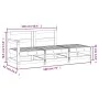 Juego de muebles de jardín 3 pzas madera maciza de pino negro | Foru.es | Tu tienda online para hogar, jardín y más Foro24.es