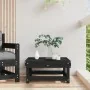 Taburete de jardín madera maciza de pino negro | Foru.es | Tu tienda online para hogar, jardín y más Foro24.es