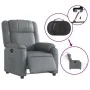 Sillón reclinable eléctrico de cuero sintético gris | Foru.es | Tu tienda online para hogar, jardín y más Foro24.es