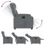 Sillón reclinable eléctrico de cuero sintético gris | Foru.es | Tu tienda online para hogar, jardín y más Foro24.es