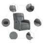 Sillón reclinable eléctrico de cuero sintético gris | Foru.es | Tu tienda online para hogar, jardín y más Foro24.es