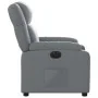 Sillón reclinable eléctrico de cuero sintético gris | Foru.es | Tu tienda online para hogar, jardín y más Foro24.es