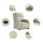 Sillón reclinable elevable cuero artificial color crema | Foru.es | Tu tienda online para hogar, jardín y más Foro24.es
