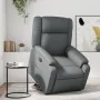 Sillón reclinable elevable cuero artificial gris | Foru.es | Tu tienda online para hogar, jardín y más Foro24.es