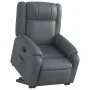 Sillón reclinable elevable cuero artificial gris | Foru.es | Tu tienda online para hogar, jardín y más Foro24.es