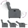 Sillón reclinable elevable cuero artificial gris | Foru.es | Tu tienda online para hogar, jardín y más Foro24.es