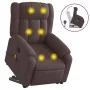 Silla de masaje reclinable de pie de tela marrón oscuro | Foru.es | Tu tienda online para hogar, jardín y más Foro24.es