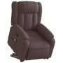 Silla de masaje reclinable de pie de tela marrón oscuro | Foru.es | Tu tienda online para hogar, jardín y más Foro24.es