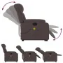 Silla de masaje reclinable de pie de tela marrón oscuro | Foru.es | Tu tienda online para hogar, jardín y más Foro24.es