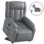 Sillón reclinable elevable eléctrico de cuero sintético gris de , Sillones - Ref: Foro24-3205281, Precio: 338,23 €, Descuento...