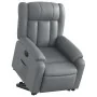 Sillón reclinable elevable eléctrico de cuero sintético gris de , Sillones - Ref: Foro24-3205281, Precio: 338,23 €, Descuento...