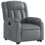 Sillón reclinable elevable eléctrico de cuero sintético gris de , Sillones - Ref: Foro24-3205281, Precio: 338,23 €, Descuento...