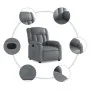 Sillón reclinable elevable eléctrico de cuero sintético gris de , Sillones - Ref: Foro24-3205281, Precio: 338,23 €, Descuento...