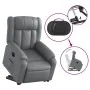 Sillón reclinable elevable eléctrico de cuero sintético gris de , Sillones - Ref: Foro24-3205281, Precio: 338,23 €, Descuento...