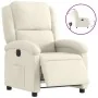 Sillón reclinable eléctrico de terciopelo blanco crema de , Sillones - Ref: Foro24-3204287, Precio: 270,27 €, Descuento: -5%%