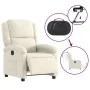 Sillón reclinable eléctrico de terciopelo blanco crema de , Sillones - Ref: Foro24-3204287, Precio: 270,27 €, Descuento: -5%%