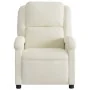 Sillón reclinable eléctrico de terciopelo blanco crema de , Sillones - Ref: Foro24-3204287, Precio: 270,27 €, Descuento: -5%%