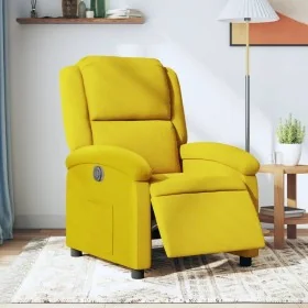 Sillón reclinable eléctrico de terciopelo amarillo de , Sillones - Ref: Foro24-3204285, Precio: 247,05 €, Descuento: -5%%
