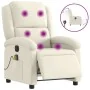 Sillón reclinable de masaje eléctrico terciopelo color crema de , Sillones - Ref: Foro24-3204298, Precio: 302,08 €, Descuento...