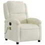 Sillón reclinable de masaje eléctrico terciopelo color crema de , Sillones - Ref: Foro24-3204298, Precio: 302,08 €, Descuento...