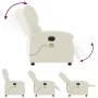Sillón reclinable de masaje eléctrico terciopelo color crema de , Sillones - Ref: Foro24-3204298, Precio: 302,08 €, Descuento...