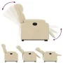 Sillón reclinable elevable de tela color crema | Foru.es | Tu tienda online para hogar, jardín y más Foro24.es