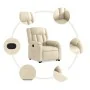 Sillón reclinable elevable de tela color crema | Foru.es | Tu tienda online para hogar, jardín y más Foro24.es