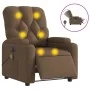 Sillón reclinable de masaje eléctrico tela marrón de , Sillones - Ref: Foro24-3204702, Precio: 294,08 €, Descuento: -5%%
