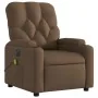 Sillón reclinable de masaje eléctrico tela marrón de , Sillones - Ref: Foro24-3204702, Precio: 294,08 €, Descuento: -5%%