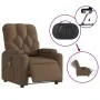 Sillón reclinable de masaje eléctrico tela marrón de , Sillones - Ref: Foro24-3204702, Precio: 294,08 €, Descuento: -5%%