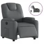 Sillón reclinable eléctrico de cuero sintético gris | Foru.es | Tu tienda online para hogar, jardín y más Foro24.es