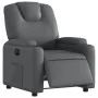 Sillón reclinable eléctrico de cuero sintético gris | Foru.es | Tu tienda online para hogar, jardín y más Foro24.es
