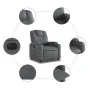 Sillón reclinable eléctrico de cuero sintético gris | Foru.es | Tu tienda online para hogar, jardín y más Foro24.es
