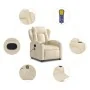 Silla de masaje reclinable de pie de tela color crema de , Sillones - Ref: Foro24-3204503, Precio: 358,06 €, Descuento: -5%%