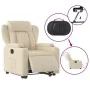 Sillón eléctrico reclinable elevable de tela color crema de , Sillones - Ref: Foro24-3204515, Precio: 345,76 €, Descuento: -5%%