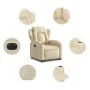 Sillón eléctrico reclinable elevable de tela color crema de , Sillones - Ref: Foro24-3204515, Precio: 345,76 €, Descuento: -5%%