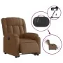 Sillón eléctrico reclinable elevable de tela marrón | Foru.es | Tu tienda online para hogar, jardín y más Foro24.es