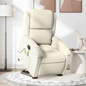 Sillón reclinable de masaje eléctrico elevable terciopelo crema de , Sillones - Ref: Foro24-3204342, Precio: 390,13 €, Descue...