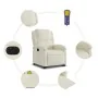 Sillón reclinable de masaje eléctrico elevable terciopelo crema de , Sillones - Ref: Foro24-3204342, Precio: 390,13 €, Descue...