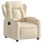 Sillón reclinable eléctrico de tela crema de , Sillones - Ref: Foro24-3204467, Precio: 261,43 €, Descuento: -5%%
