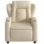 Sillón reclinable eléctrico de tela crema de , Sillones - Ref: Foro24-3204467, Precio: 261,43 €, Descuento: -5%%