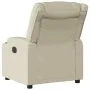 Sillón reclinable eléctrico de cuero sintético crema de , Sillones - Ref: Foro24-3206544, Precio: 303,36 €, Descuento: -5%%
