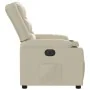 Sillón reclinable eléctrico de cuero sintético crema de , Sillones - Ref: Foro24-3206544, Precio: 303,36 €, Descuento: -5%%