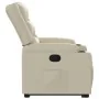 Sillón reclinable elevable cuero artificial color crema de , Sillones - Ref: Foro24-3206552, Precio: 335,71 €, Descuento: -5%%
