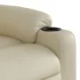 Sillón reclinable elevable cuero artificial color crema de , Sillones - Ref: Foro24-3206552, Precio: 335,71 €, Descuento: -5%%